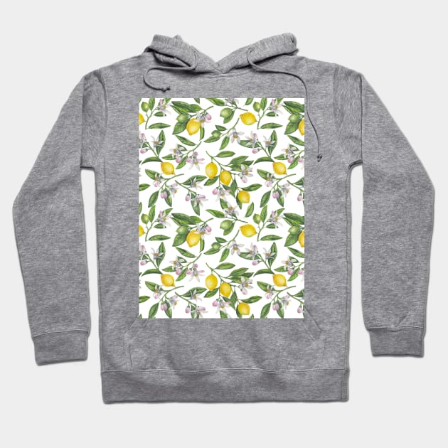 Lemon branches with blossoms and fruit 4 Hoodie by katerinamk